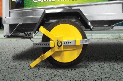 A wheel clamp for trailers