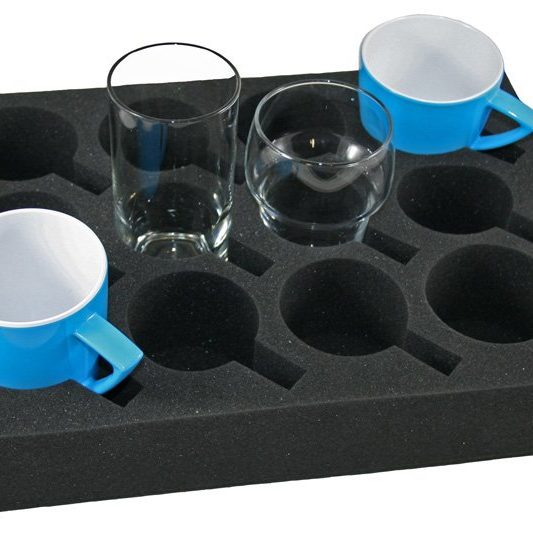 Florence foam glass and cup holder