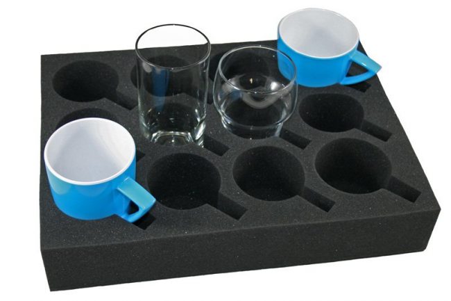 Florence foam glass and cup holder